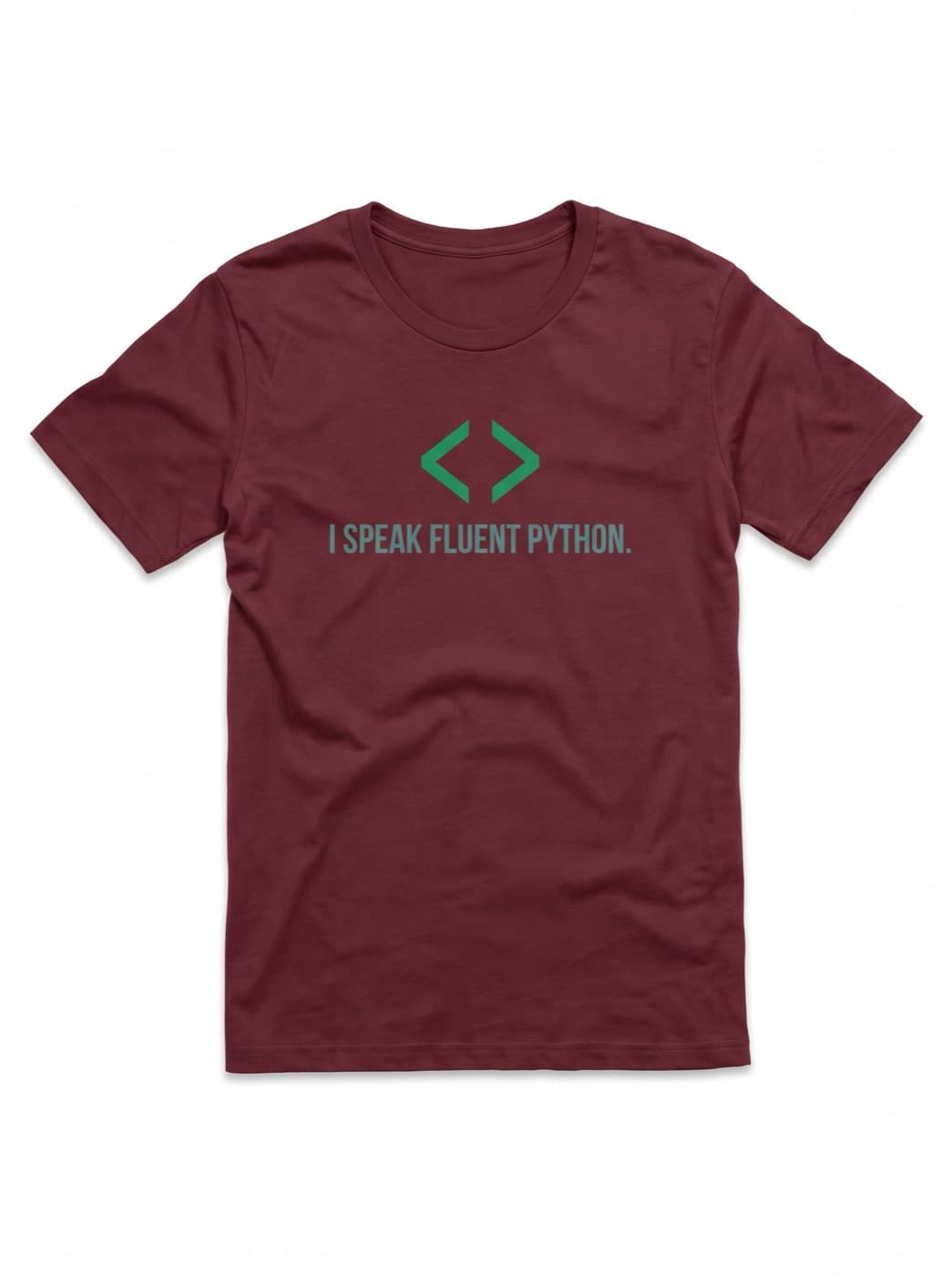 The I Speak Fluent Python tee in Maroon